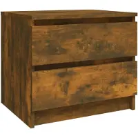 vidaXL Table de chevet Chêne fumé 50x39x43,5 cm Bois d'ingénierie