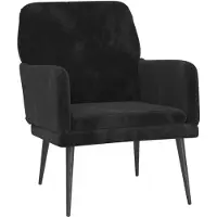 vidaXL Fauteuil Noir 62x79x79 cm Velours