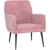 vidaXL Fauteuil Rose 62x79x79 cm Velours