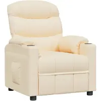 vidaXL Fauteuil relax Tissu Crème