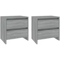 vidaXL Tables de chevet 2 pcs sonoma gris 45x34,5x44,5 cm