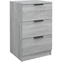 vidaXL Table de chevet Sonoma gris 40x36x65 cm