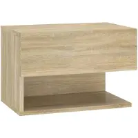 vidaXL Table de chevet murale Chêne sonoma