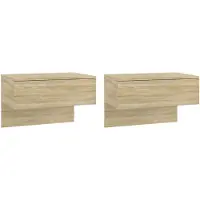 vidaXL Tables de chevet murales 2 pcs Chêne sonoma