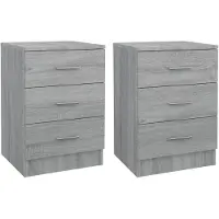 vidaXL Tables de chevet 2 pcs Sonoma gris 38x35x56cm Bois d'ingénierie
