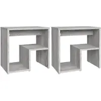 vidaXL Tables de chevet 2 pcs Sonoma gris 40x30x40 cm Bois ingénierie