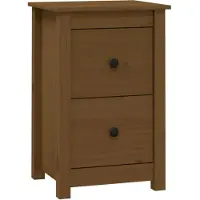 vidaXL Table de chevet Marron miel 40x35x61,5 cm Bois de pin solide