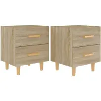 vidaXL Tables de chevet 2 pcs Chêne sonoma 40x35x47,5 cm