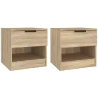 vidaXL Tables de chevet 2 pcs Chêne Sonoma Bois d'ingénierie