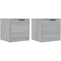 vidaXL Tables de chevet 2 pcs Sonoma gris 40x39x40 cm