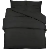 vidaXL Ensemble de literie noir 200x200 cm coton