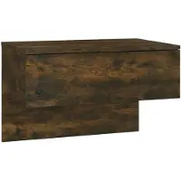 vidaXL Table de chevet murale Chêne fumé