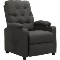 vidaXL Fauteuil relax gris foncé Tissu