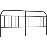 vidaXL Tête de lit de rechange en métal noir 200 cm