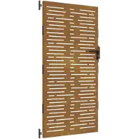 vidaXL Portail de jardin 85x175 cm acier corten conception de carré