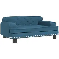 vidaXL Lit pour chien bleu 70x45x30 cm velours