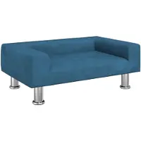 vidaXL Lit pour chien bleu 70x45x26,5 cm velours