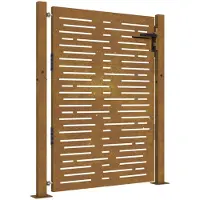 vidaXL Portail de jardin 105 x 130 cm en acier Corten, design carré