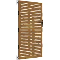vidaXL Portail de jardin 85x200 cm acier corten conception de carré