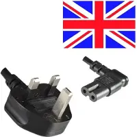 DINIC CB-8-UK-L câble électrique Noir 1,8 m Prise d'alimentation type G Coupleur C7