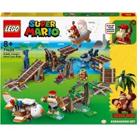 LEGO 71425 Super Mario Diddy Kong Lorenritt - Set d'extension, Construisez un jeu emblématique avec le défi du jouet Loren, un avion constructible et 4 personnages pour enfants, garçons et filles