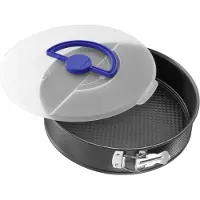 Zenker 3979 Moule Gateau Rond Avec Couvercle, Moule À Charnière, Moule À Manqué 26 Cm, Moule Patisserie, Moule A Charniere, Moule À Gateau, Acier, Plastique, 26 X 6,5 Cm