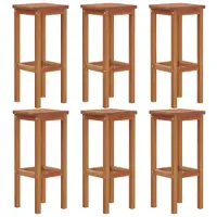 vidaXL Barhocker 6 Stk. Massivholz Akazie
