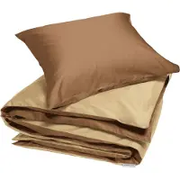 Yumeko - Parure de lit - Satin De Coton - 140x220 - Marron