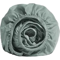 Yumeko Drap-Housse Yumeko Sea Green (Satin)-90 x 210 cm