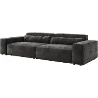 DELIFE Grand Canapé Sirpio XL 270x130 cm Microfibre Noir