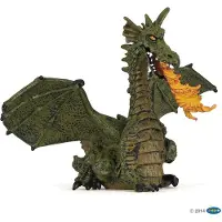 Papo Figurine Dragon cracheur de feu avec ailes vert - 9cm, dès 3 ans