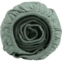 Yumeko Drap-Housse Yumeko Jade Green (Percale)-180 x 210 cm
