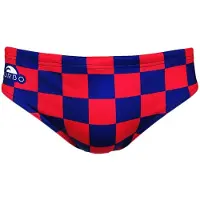 Turbo Squares Swimming Brief Rouge,Bleu 3XL Homme