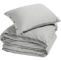 Yumeko - Parure de lit - Jersey De Coton - 140x220 - Gris