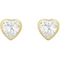 Lucardi Boucles d'oreilles 'Klassisch' or / transparent