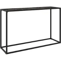 vidaXL Table console Noir 120x35x75 cm Verre trempé