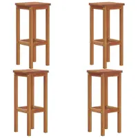 vidaXL Tabouret de bar 4 pcs. bois massif acacia