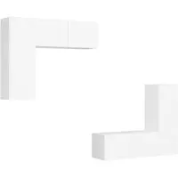vidaXL Ensemble de 4 armoires TV blanc en bois composite