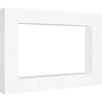 vidaXL Ensemble de 8 meubles TV blanc en bois composite