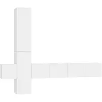 vidaXL Ensemble de 5 meubles TV blanc en bois composite