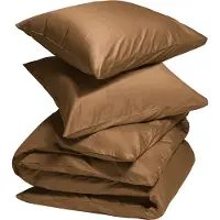 Yumeko - Parure de lit - Satin De Coton - 200x220 - Marron