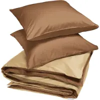Yumeko - Parure de lit - Satin De Coton - 240x220 - Marron