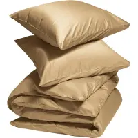 Yumeko - Parure de lit - Satin De Coton - 200x220 - Beige
