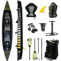 Yellowv Kayak Inflatable Kayak Noir 470 x 85 cm