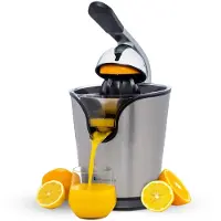 Kitchenbrothers Presse-agrumes électrique - - Presse-orange et citron - 160W - acier inoxydable - Noir