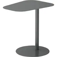 En.casa Table d'appoint "Nastätten", métal, 50 x 50 x 38 cm, gris, finition mate