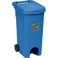 Stefanplast Poubelle à roulettes Stefanplast Urban EcoSystem 80 litres, bleue, Poubelle, Bleu