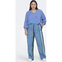 ONLY Carmakoma Pantalon large avec imprimé bleu-vert