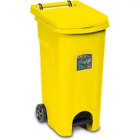 Kerbl Stefanplast Urban-Eco 80 litre bin, Poubelle, Jaune