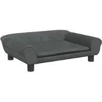 vidaXL Lit pour chien gris foncé 70x48x22 cm velours
